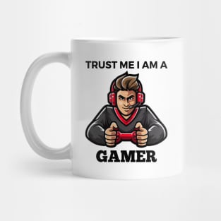 Trust Me I Am A Gamer - Gamer With Red Controller Design Mug